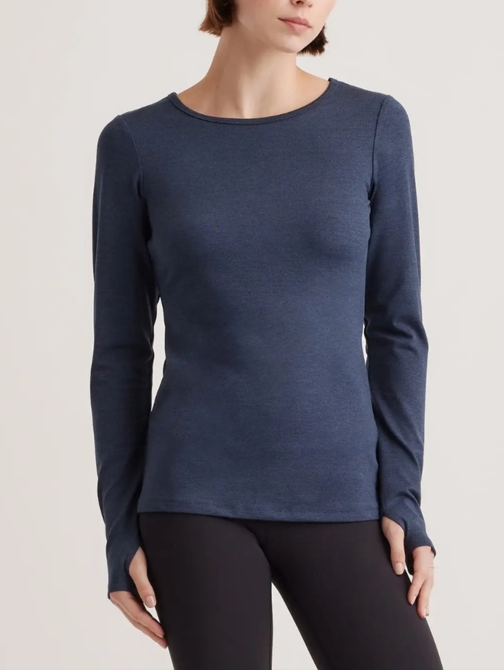 Quince Ultra-Soft Fitted Long Sleeve Top
